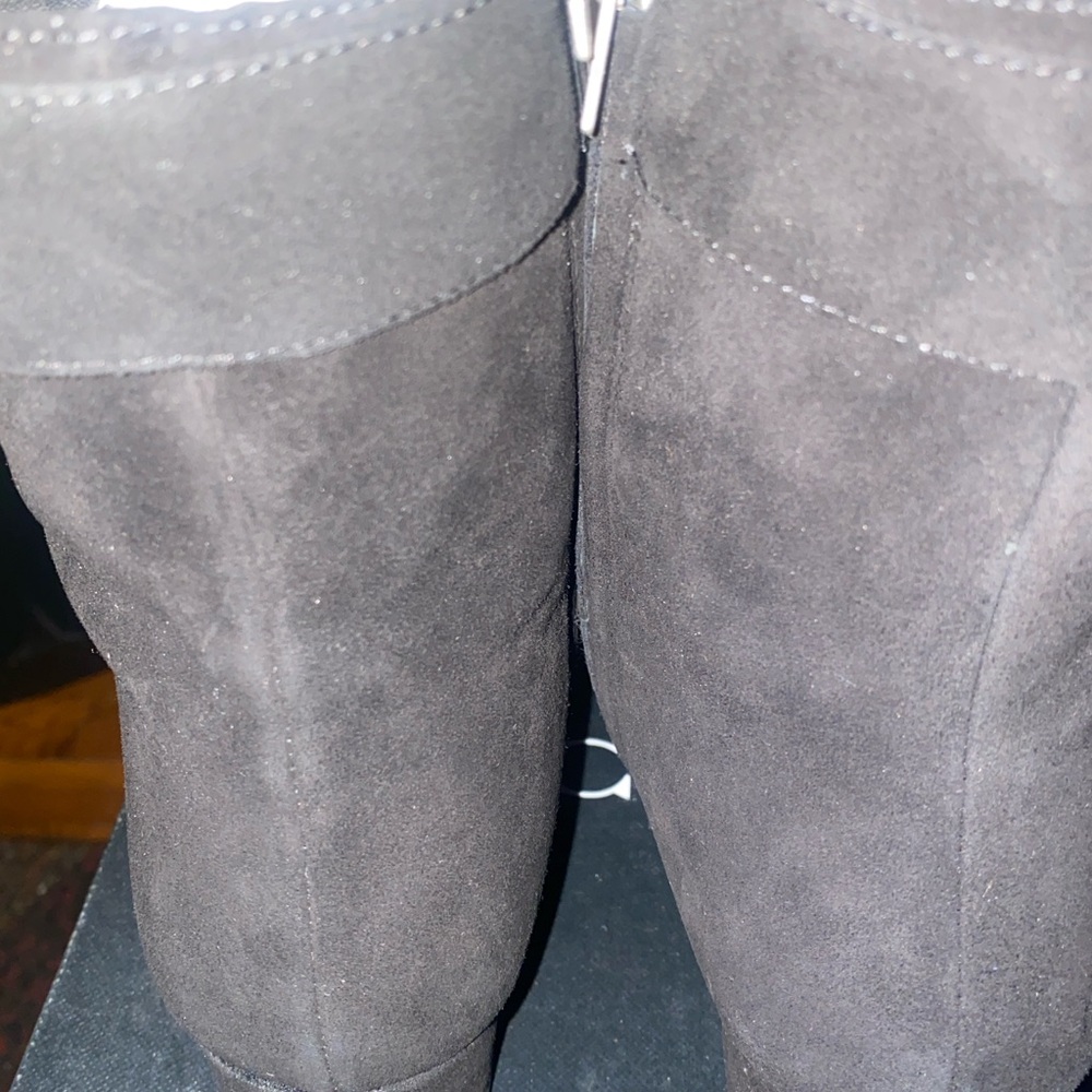 Coach Black Ankle Booties with side buckle and Suede Finish - Picture 9 of 12